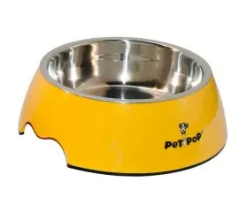 comedero melamina petipop amarillo t l