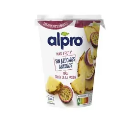refrig yogur vegetal pi a y fruta de la pasi n 400 gr