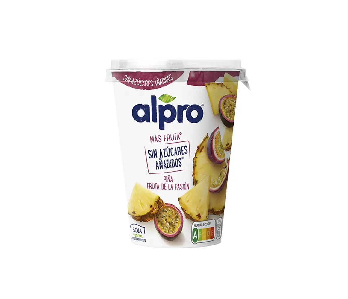 refrig yogur vegetal pi a y fruta de la pasi n 400 gr