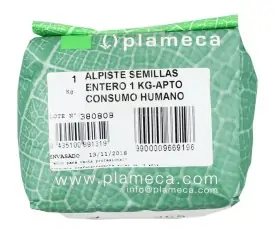 alpiste semillas entero 1 kg apto consumo humano