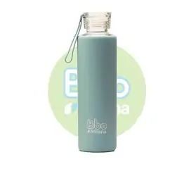 botella bbo azul borosilicato con silicona 550 ml irisana