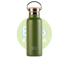botella bbo termo con tapon bambu 500ml verde