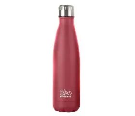 botella bbo termo acero inoxidable 500ml roja y funda irisana