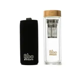 termo infusionador doble pared vidrio 400ml bbo irisana